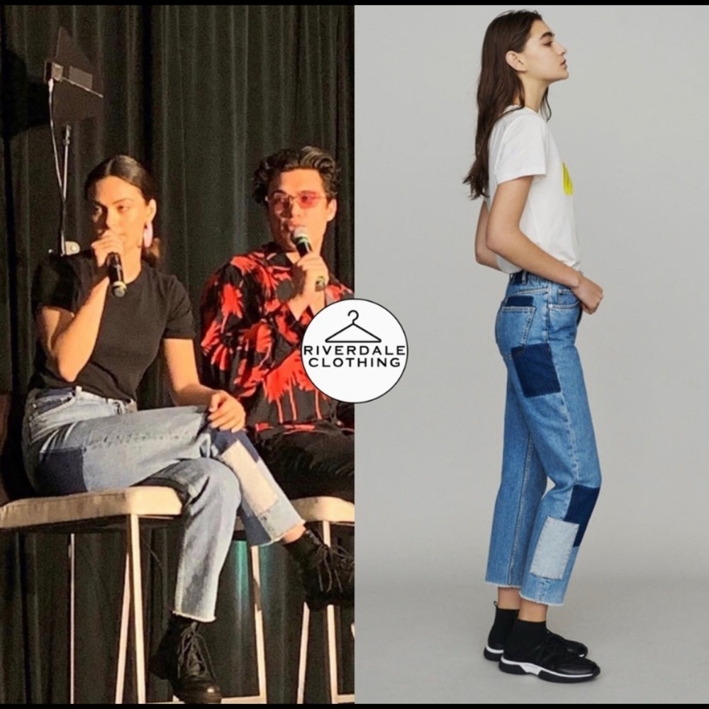 Maje Piros Patchwork Jeans (high waist, straight)